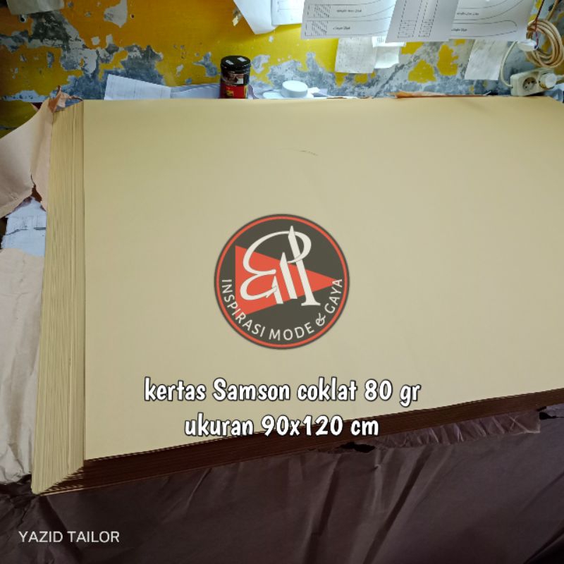 

KERTAS POLA JAHIT SAMSON COKLAT UKURAN 90X120 CM, UNTUK POLA BA