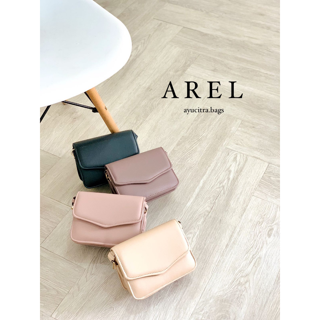 NEW AREL BAGS TAS SELEMPANG WANITA SLINGBAG WANITA POLOS SIMPLE TAS KOTAK BY AYUCITRA.BAGS