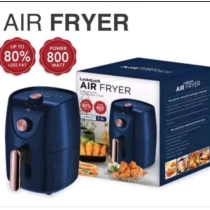 lock n lock air fryer biru (2.3L)free bubble