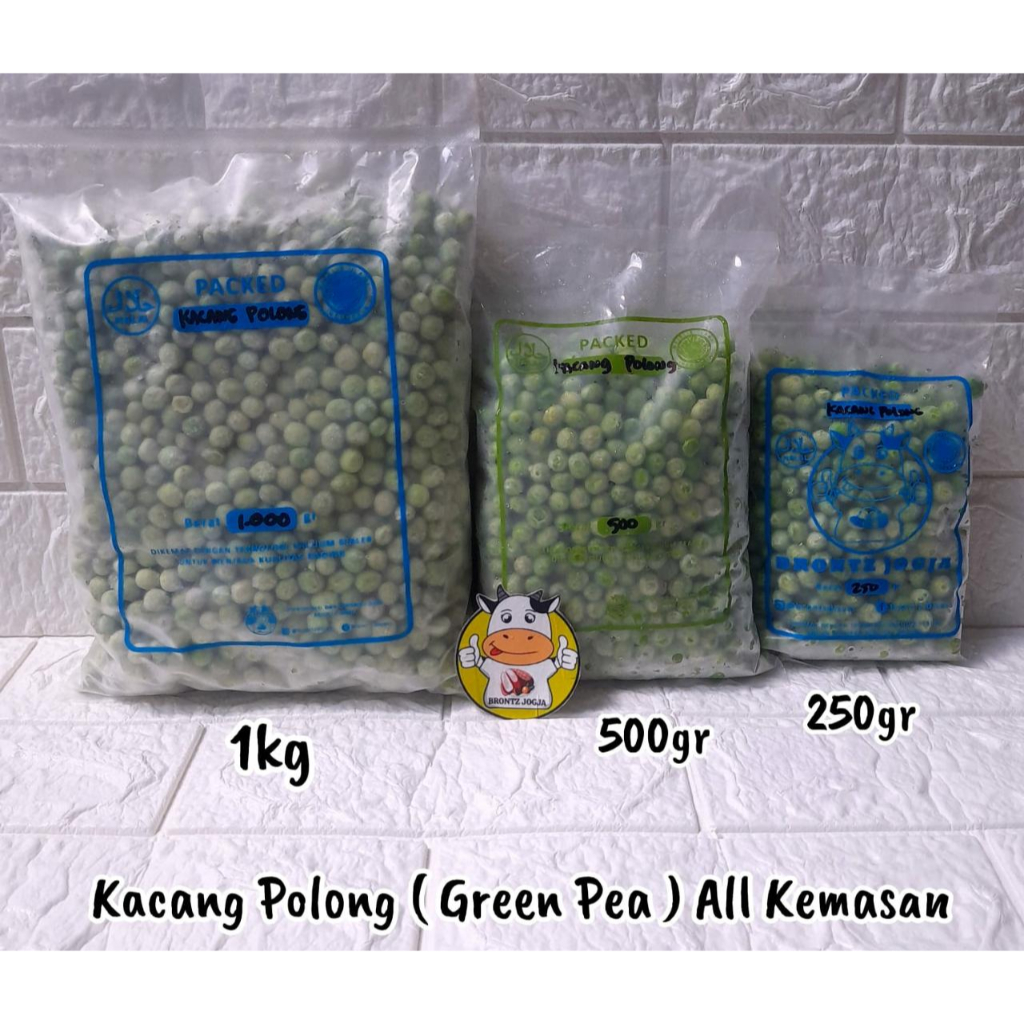 

KACANG POLONG 250GR - GREEN PEAS - FROZEN FOOD - BRONTZ JOGJA