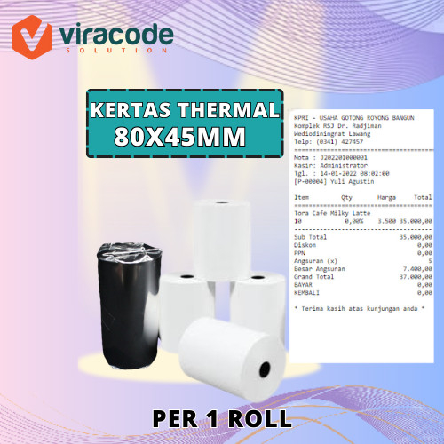 

KERTAS THERMAL 80X45 GROSIR MURAH SURABAYA