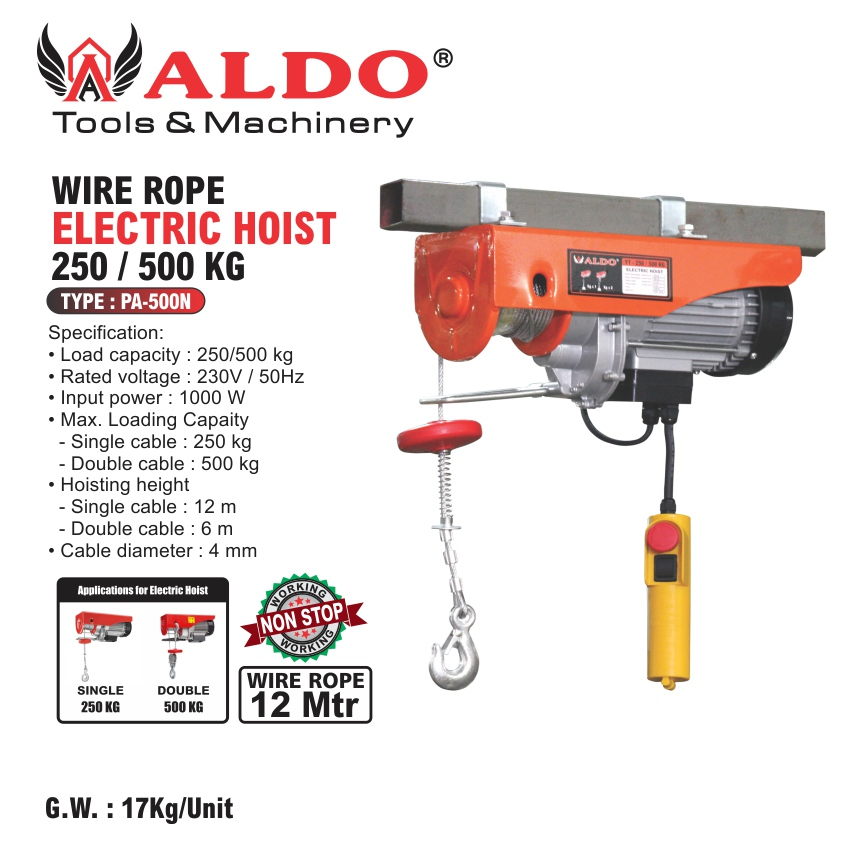 ELEKTRIK HOIST / KATROL ELEKTRIK 500 KG PA-500N ALD0