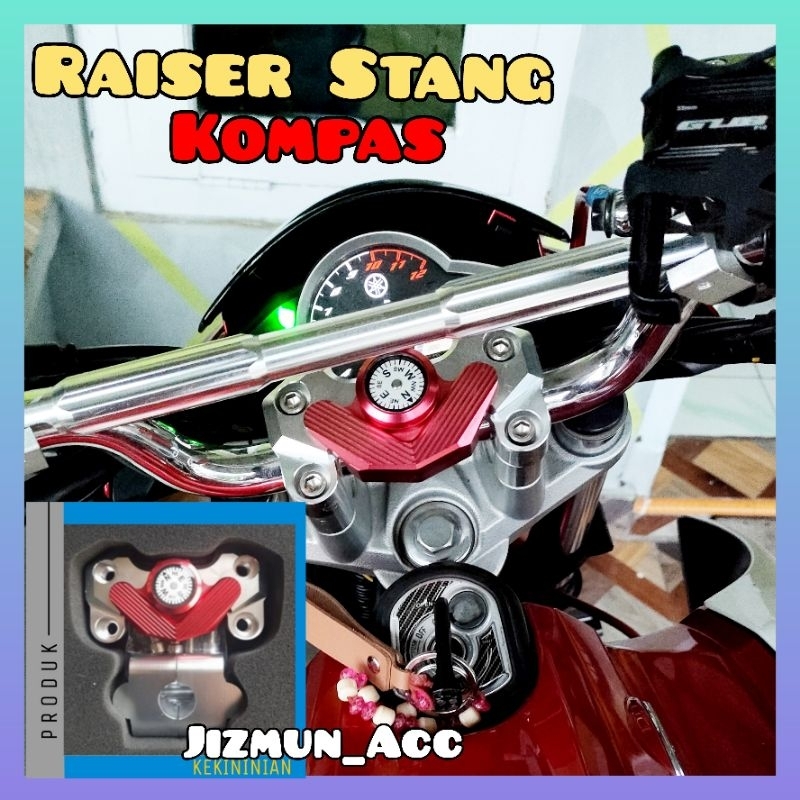 Barklem Cover Raiser Peninggi Stang Vixion Byson Scorpio RX KING Verza BAR Clamp Raiser Stang Kompas