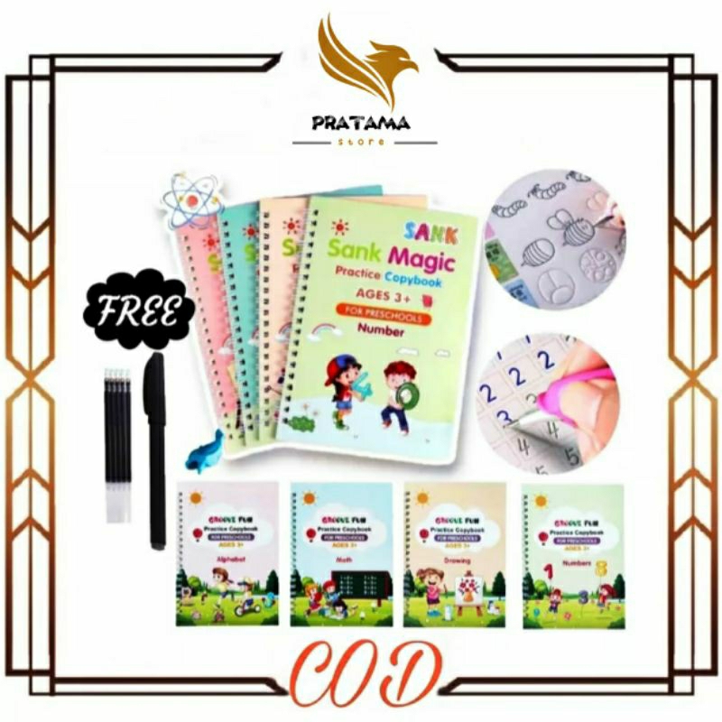 

SANK BOOK MAGIC PRACTICE 1 SET ISI 4 BOOK + PULPEN
