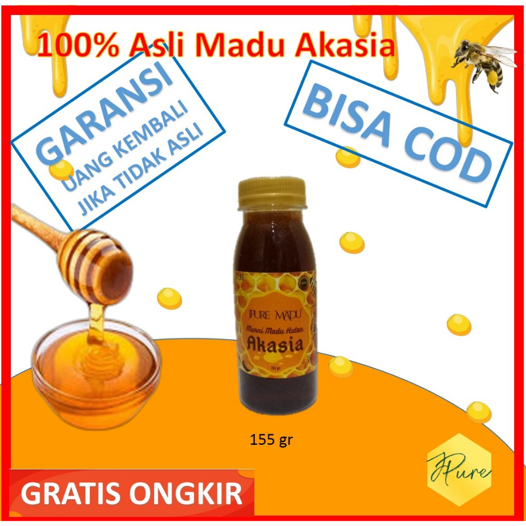 

Madu Segar Madu Asli dari Hutan Sumatra Jambi dari nektar Akasia | Madu Jpure 155g