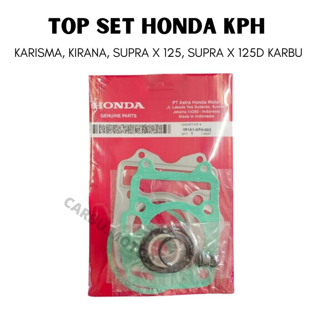 TOP SET HONDA KPH KARISMA, KIRANA, SUPRA X 125, SUPRA X 125D KARBU