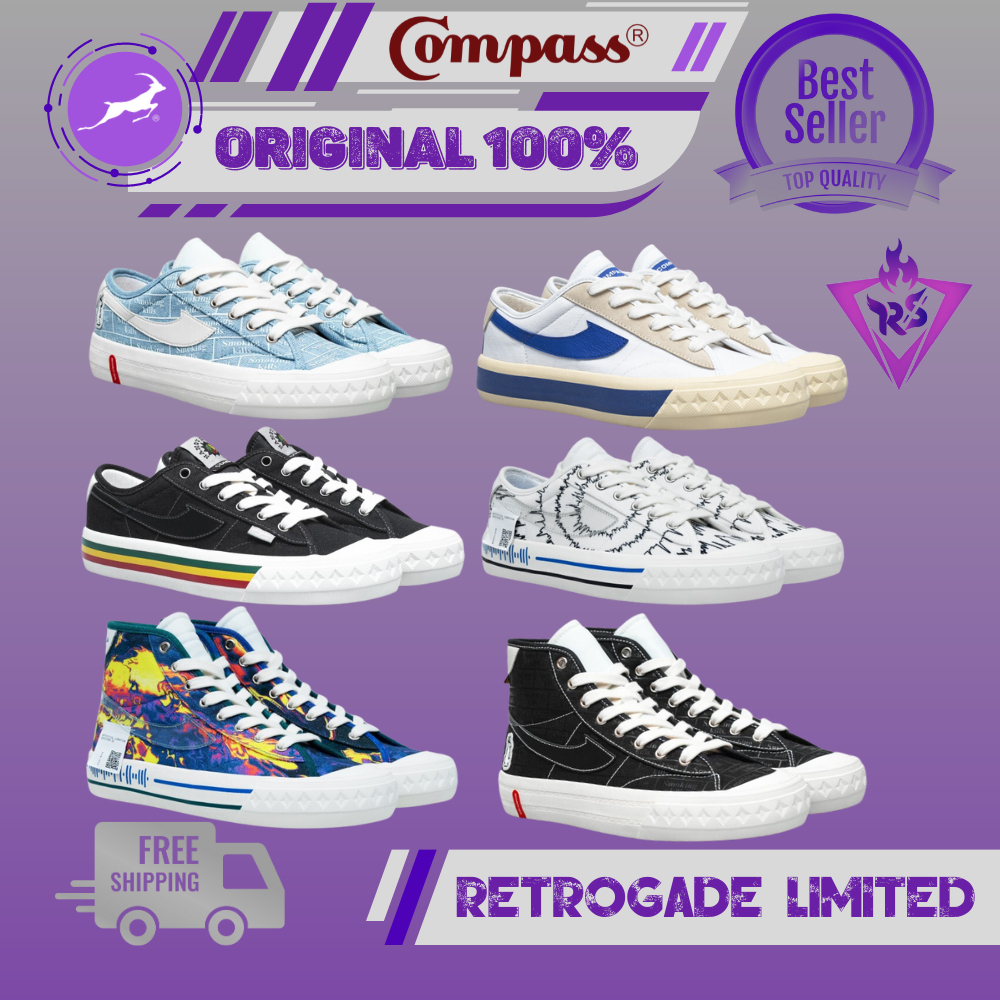 Sepatu Compass Retrogade Low Smoking Kills | Retrogade Low Paracenamoy | Compass Tame Impala Spectru