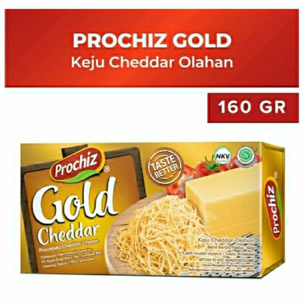 

PROCHIZ Gold Keju Cheddar Olahan 160 g