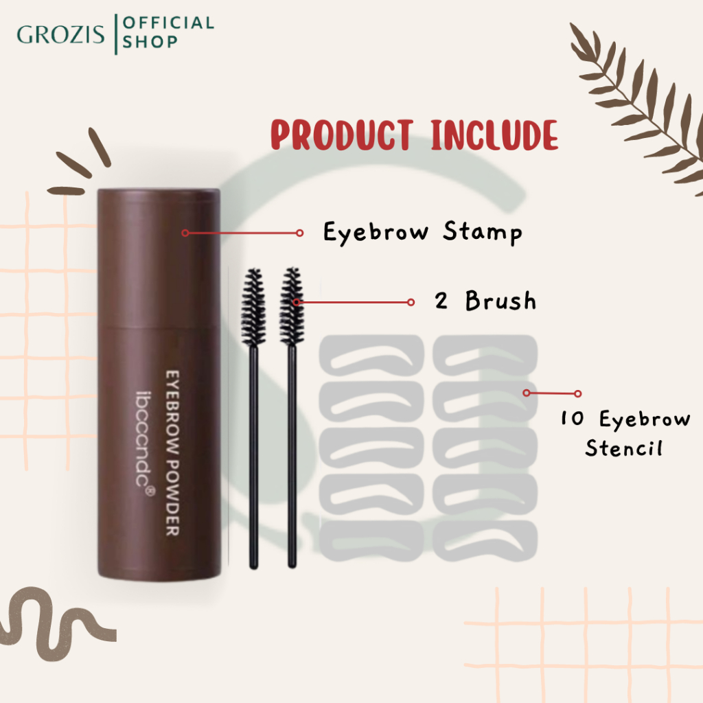 Eyebrow Powder Cetakan Alis Instan Eyebrow Stamp Alis Stempel Alis Waterproof dengan 10 Model Cetakan Alis