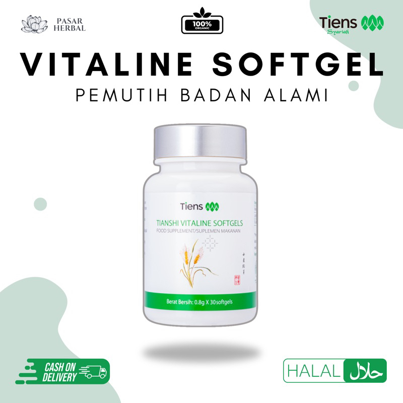 VITALINE SOFTGEL | SUPLEMEN PEMUTIH BADAN | TIANSHI VITALINE | SUPLEMEN PEMUTIH PRIA
