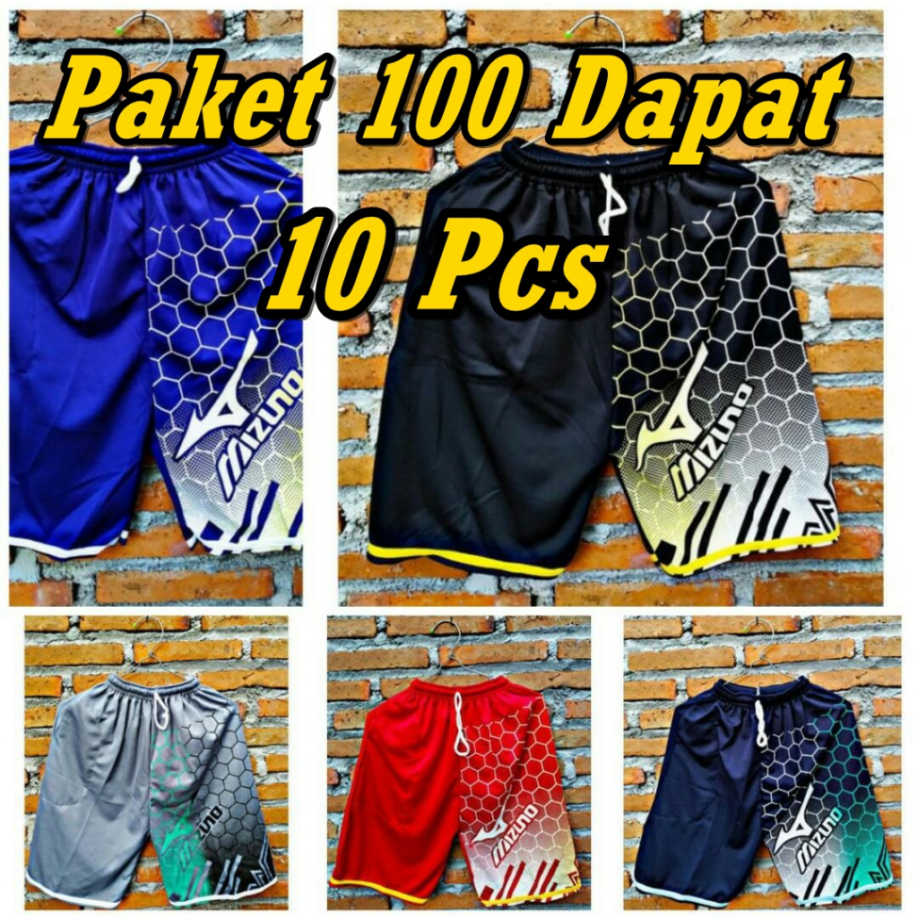 Promo Paket 10 Pcs 100 Ribu Celana Pendek Kolor Santai Ukuran L XL XXL Standar Sampai Jumbo