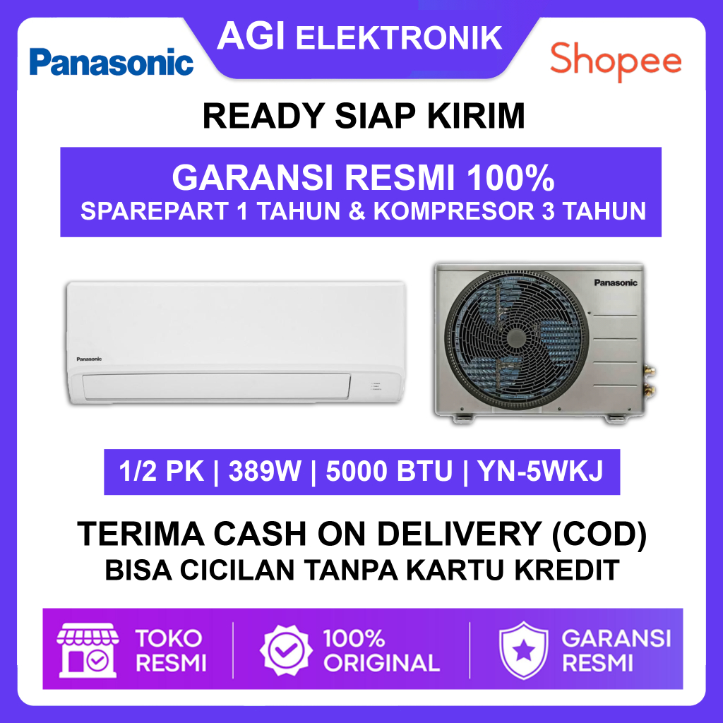 Promo AC Panasonic YN 5WKJ – AC Split 1/2 PK Standard 389W R32