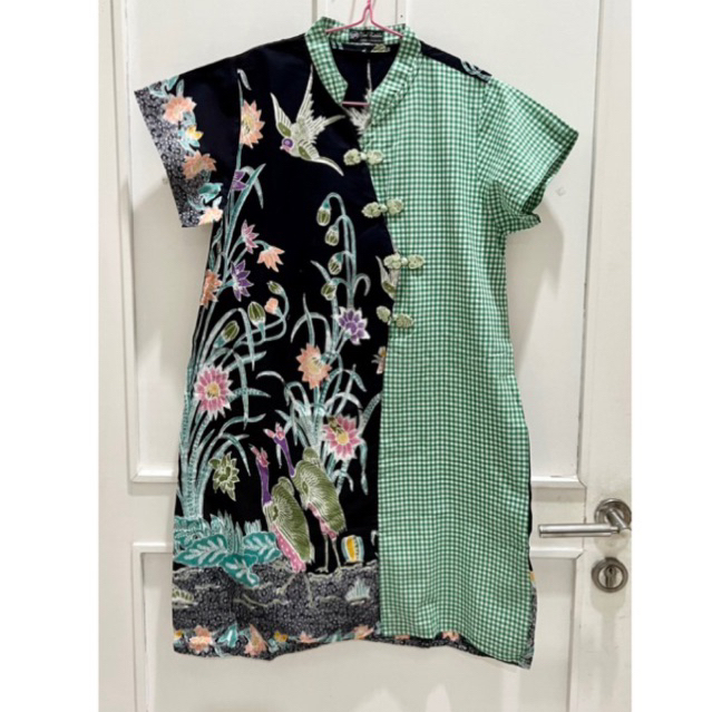 Batik dress mix katun cheongsam by Youl Batikku
