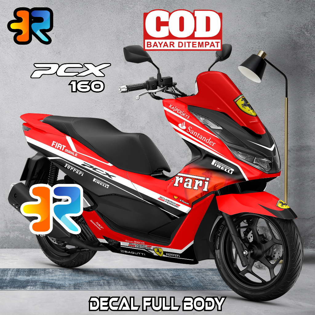Decal Pcx 160 Stiker Full Body Variasi Desain Ferrari