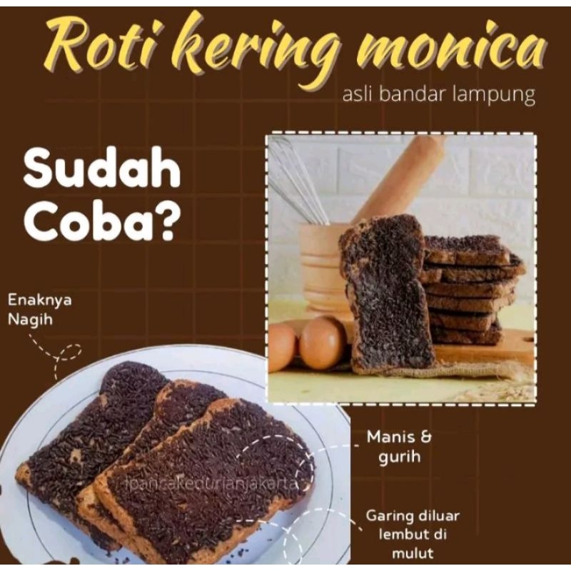 

Roker Roti kering Monica & Loren Khas Lampung Rasa Coklat 250 gr