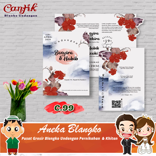 Blangko Undangan Pernikahan Cantik 99