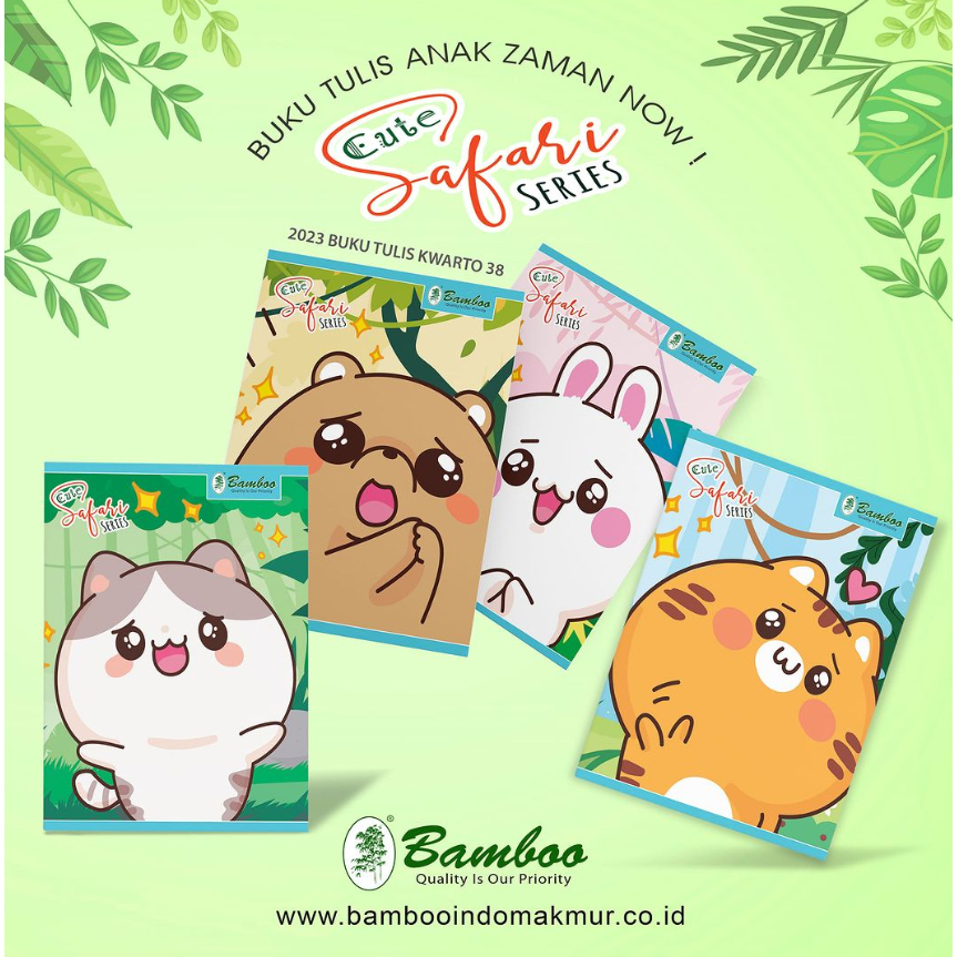 

Bamboo | Buku Tulis (Writing Book) Safari Series | A5 | 38 lembar