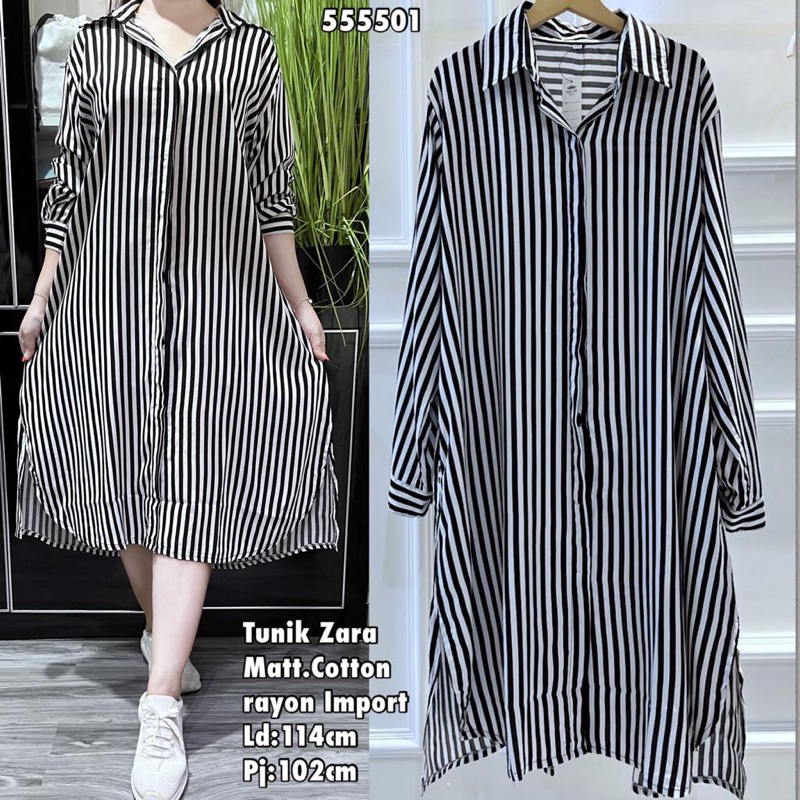Tunik salur katun rayon import