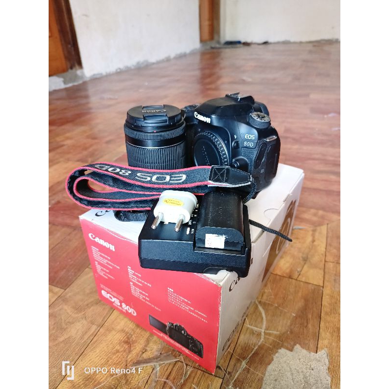 Canon Eos 80D + lensa kit stm Barang Mulus Sc Rendah Fullset Box