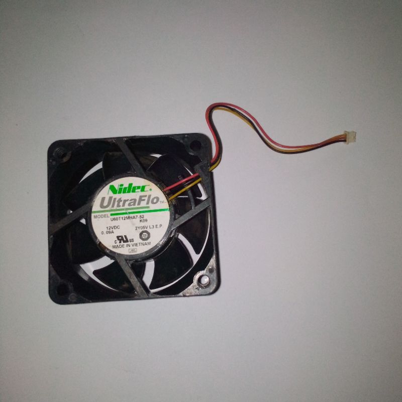 FAN 6CM KIPAS ORIGINAL NIDEC NIDEC U60T12MHA7-52 12V 0.09A 3PIN GARANSI