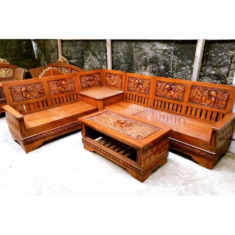 Kursi sudut piramida kursi sudut jati kursi sudut ukir kursi tamu jati kursi jepara kursi kayu jati