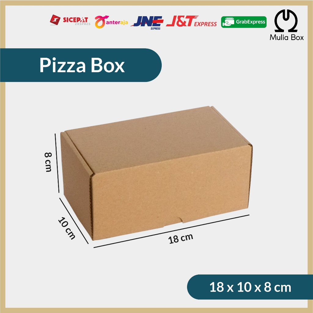 

Kardus Packing Pizza Box 18 x 10 x 8 cm Corrugated Die Cut Karton Kecil Hadiah Hampers Bingkisan