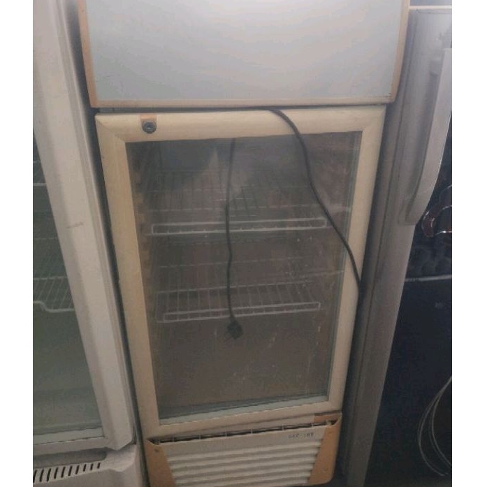 Showcase Cooler SANSIO, 2 Rak, Kapasitas 120 Liter, 125 Watt, SECOND SIAP PAKAI, Bandung dan Sekitar