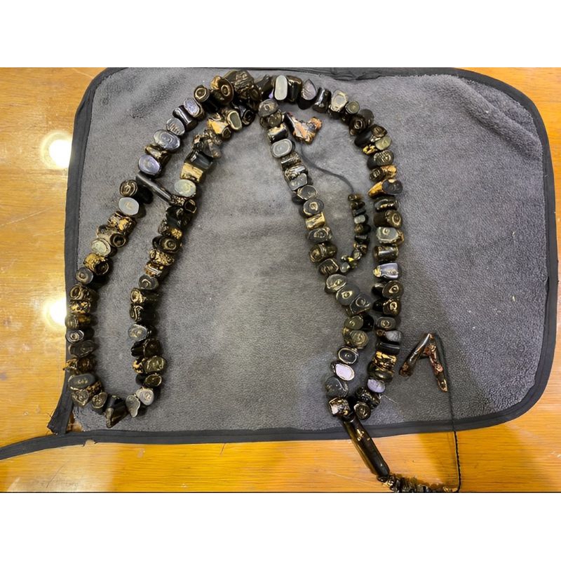 Tasbih yuser asli laut merah serat keemasan