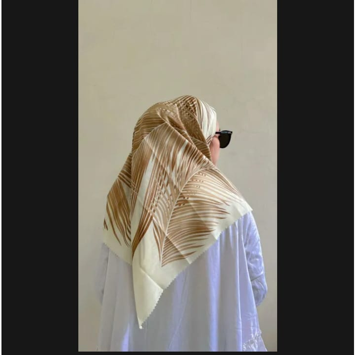 BEST SELLER//HIJAB VOAL MOTIF DAUN//KERUDUNG DEENAY MOTIF DAUN KELAPA