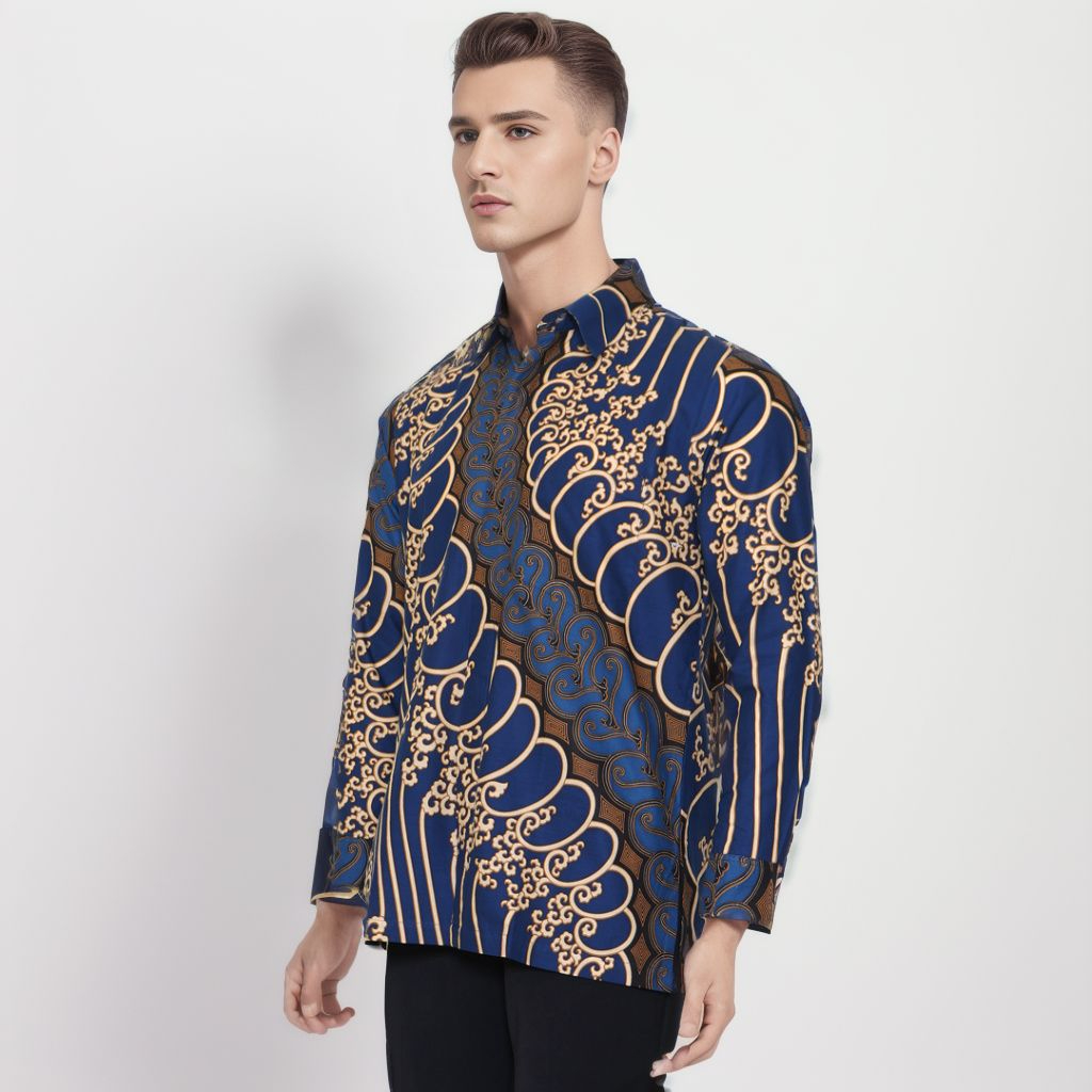 DANAR HADI - Kemeja Batik PA Par Naruto - PRNRT.78.0823 - Navy