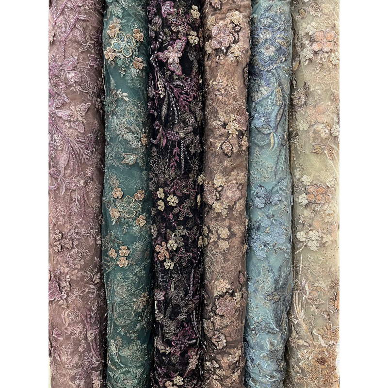 Kain Brokat Payet, Tile Payet, Kain Pesta, Kain Lebaran