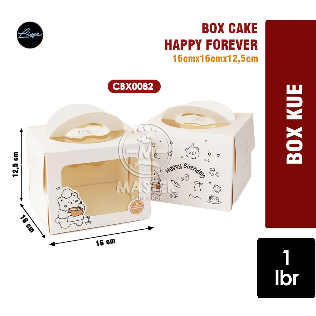 Box Kue Ultah Happy Birthday Forever Dus Korea Cake [1 lbr]