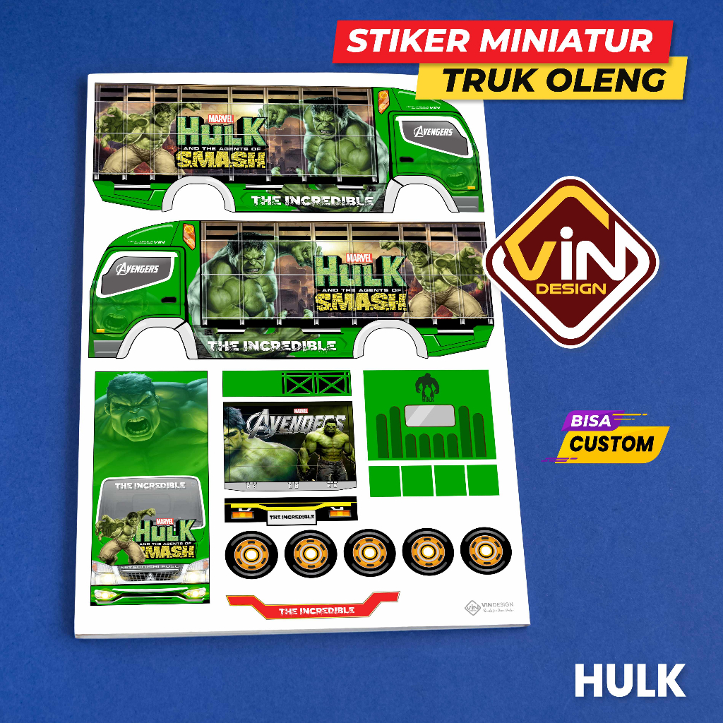 STIKER MINIATUR TRUK / HULK / POLA STICKER MINIATUR TRUCK OLENG