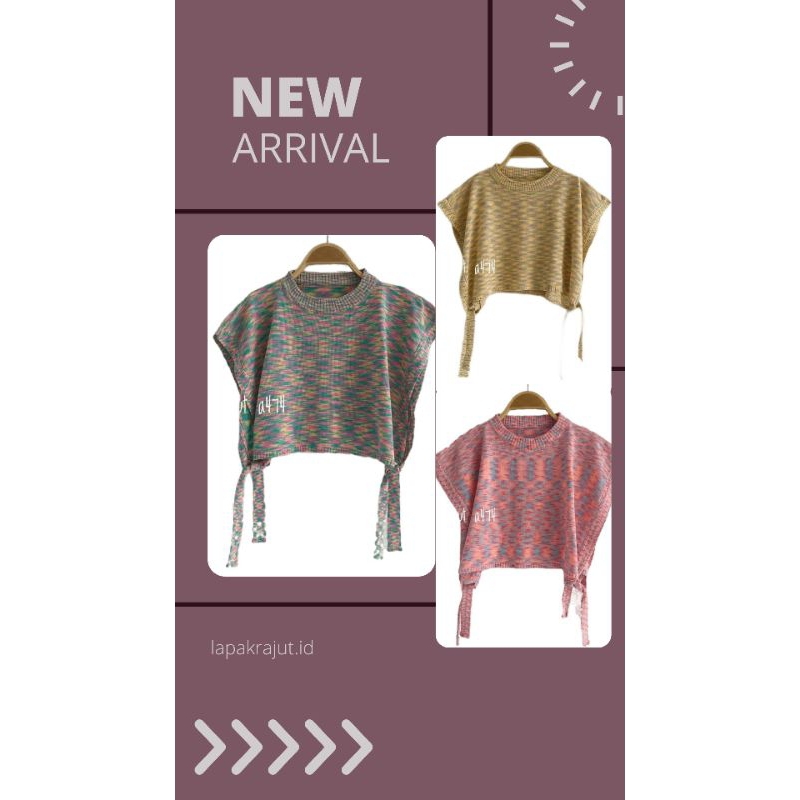 VEST RAJUT/VEST CROP/VEST RAJUT KOREAN STYLE