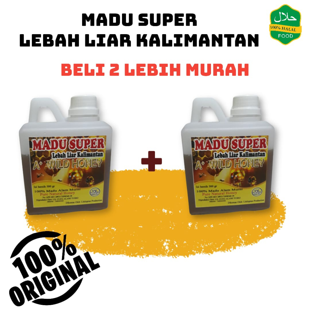 

Madu Super Lebah Liar Murni Higienis Asli 500gr Beli 2 Lebih Murah