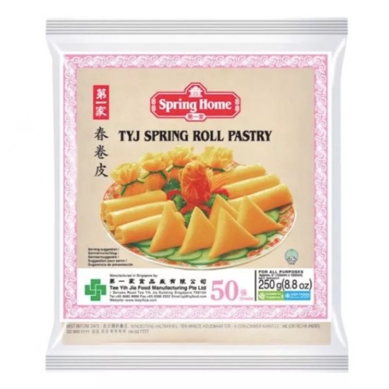 

Kulit Lumpia TYJ Spring Roll Pastry 250g Isi 50 Lbr Kulit Lumpia Frozen