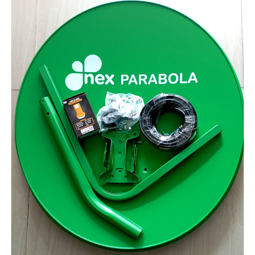Dish Solid 60cm NexParabola lengkap LNB dan Kabel 15 mtr