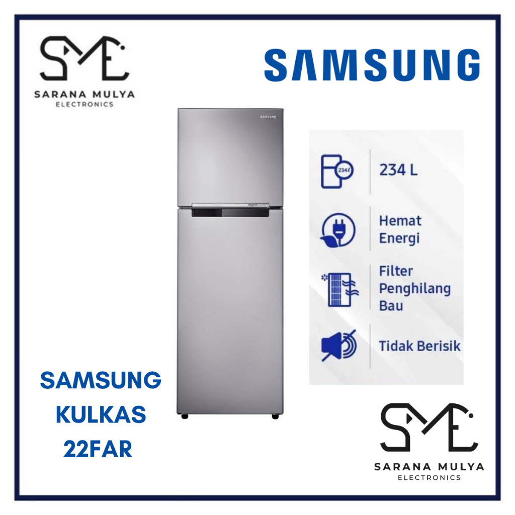SAMSUNG KULKAS 2 PINTU RT22FAR - LEMARI ES 2 PINTU 236L
