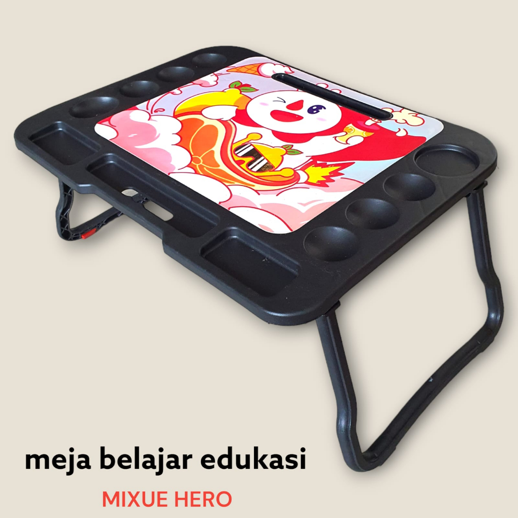 Meja Belajar MIXUE edition / MEJA  BELAJAR LIPAT / MEJA LIPAT KARAKTER /Meja Belajar Anak TK - SD