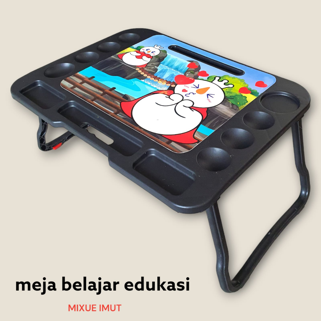 Meja Belajar MIXUE edition / MEJA  BELAJAR LIPAT / MEJA LIPAT KARAKTER /Meja Belajar Anak TK - SD