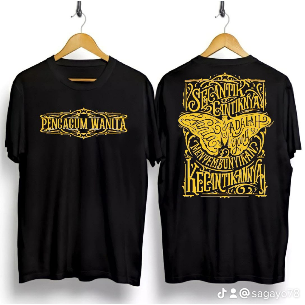 PROMO KAOS TER BARU  WAYANG PENGAGUM WANITA HITAM/ KAOS LATHI / KAOS AJINING JAWA / KAOS KATUN / KAO