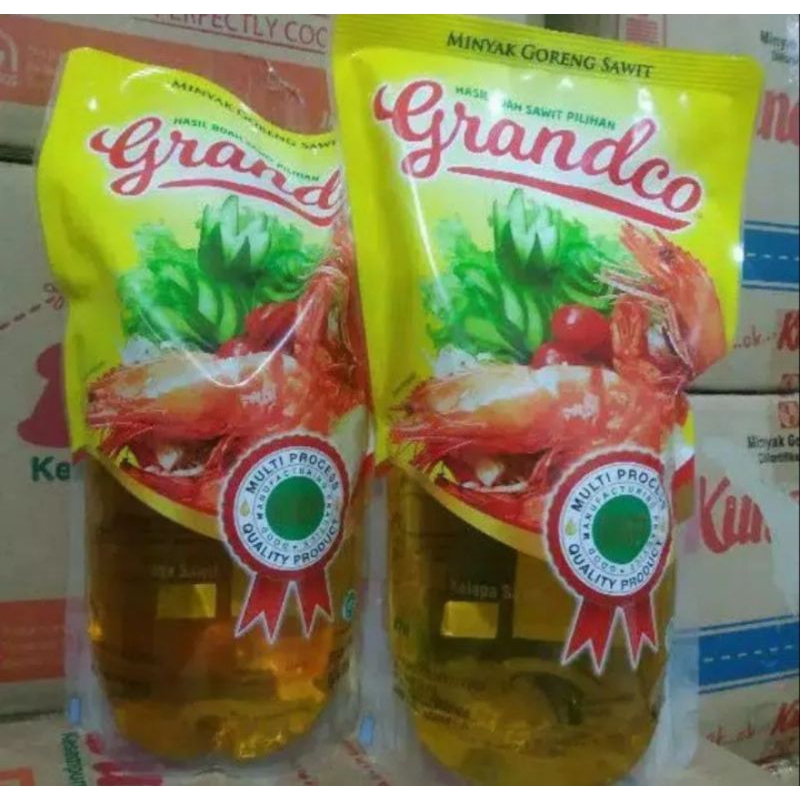 

Minyak goreng Grandco kemasan refill 1 liter dan 2 liter super murah