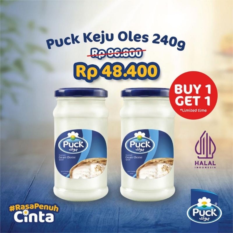 

Cream Chesse Puck 240g PROMO Buy 1 get 1