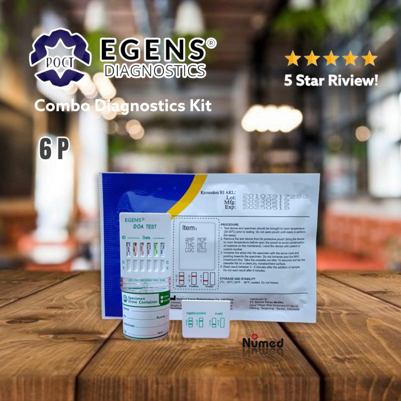 Multi Drug Test 6 Parameter Egens + Pot Urine 60 ml  / Alat Tes Narkoba 6 Parameter  / Strip Tes Narkoba 6 Parameter