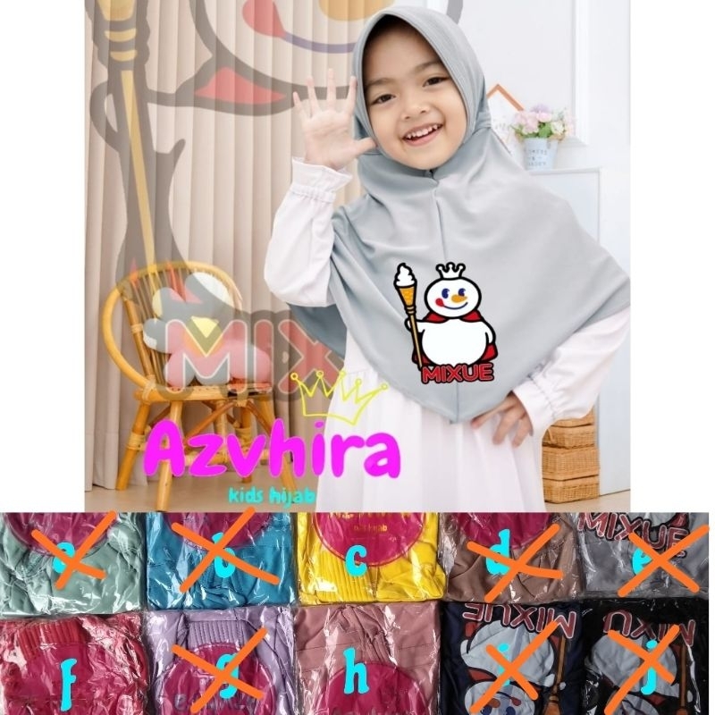 jilbab anak mixue by Azvhira