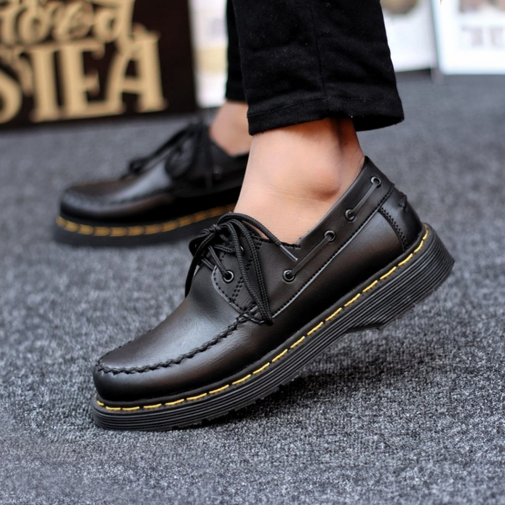 SEPATU FORMAL PRIA CASUAL PERKANTORAN BLACK BROWN KULIT PU ASLI ORIGINAL GAYA KEKINIAN MURAH -