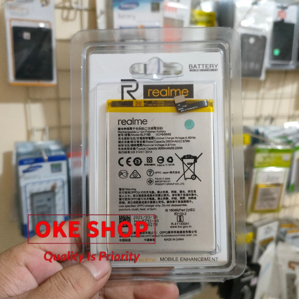Baterai Hp Realme C25s RMX3195 RMX3197 Model BLP793 Batre Batrei Battery Tanam Realmi RMX 3195