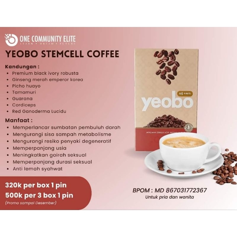 

KOPI YEOBO/KOPI VIRAL/KOPI STAMINA/UNTUK KEJANTANAN BIKIN TAHAN LAMA