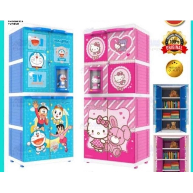 Lemari plastik Naiba Karakter Susun 4 Jumbo