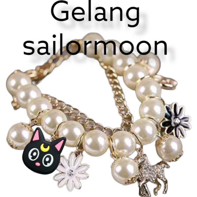 gelang mutiara/gelang cewek/gelang cewek mutiara/gelang sailormoon/gelang cewek sailormoon/gelang an